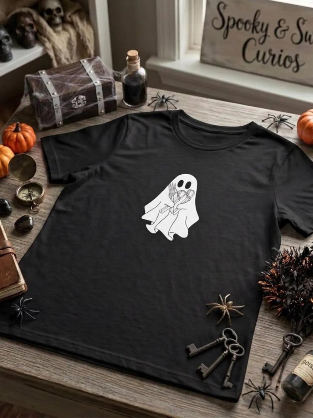 Asl Boo Halloween Shirt, Skeleton Hands Ghost Shirt, American Sign Language Tee